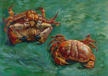 Dos cangrejos Vincent van Gogh Impresionismo bodegón Pinturas al óleo